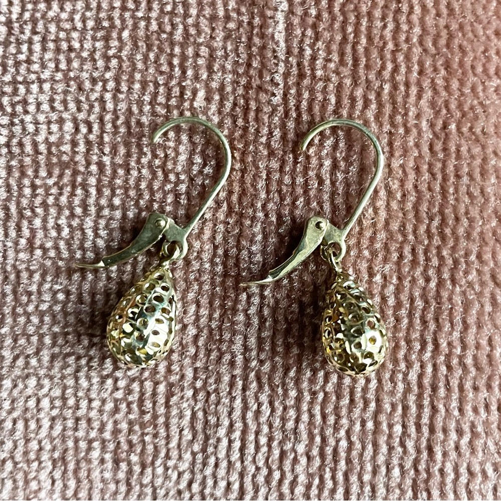 Michael Anthony 10k gold earrings elegant new - Picture 4 of 9